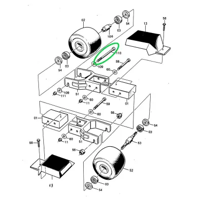 Swenor Bult Framhjul Finstep Rullskidor Reservdelar