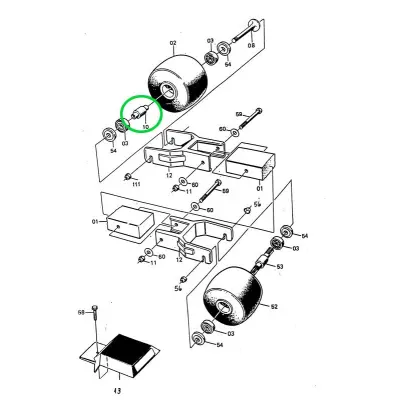 Swenor Framaxel Carbonfibre Rullskidor Reservdelar