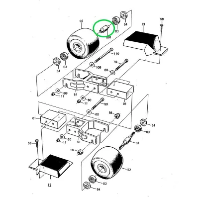 Swenor Framaxel Fibreglass/Alutech Rullskidor Reservdelar