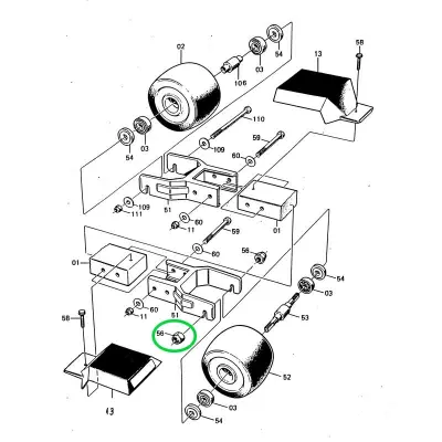 Swenor Låsmutter Bak Rullskidor Reservdelar