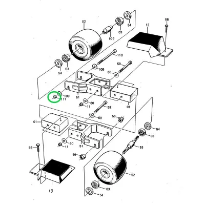 Swenor Låsmutter Fram Rullskidor Reservdelar