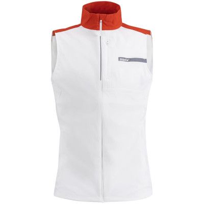 Swix V Roadline Wind Vest M Bright White/Fiery Red