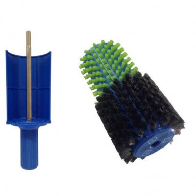 Skistart Rotorborste Kombi Stål Fin/ Nylon Fin Med Handtag 150Mm