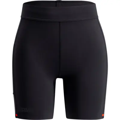 Swix Distance Tights 6-inch W Dam Svart XL | Löpartights