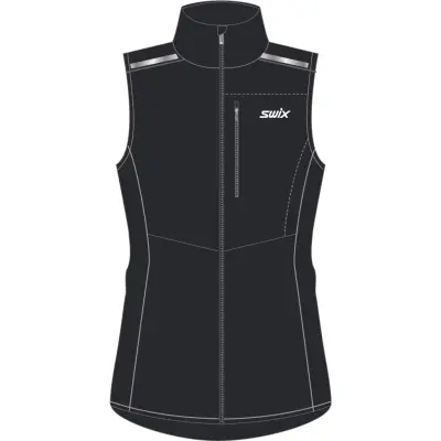 Swix Focus Warm Vest W Dam Svart XL | Väst