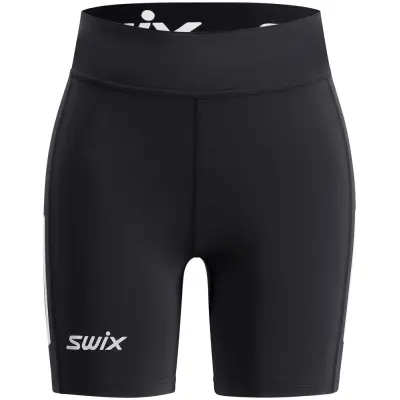 Swix Pace High Waist Half Tights W Dam Svart L | Löparshorts
