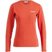 Swix Pace NTS LS Baselayer Top W Dam Röd L | Långärmad T-shirt