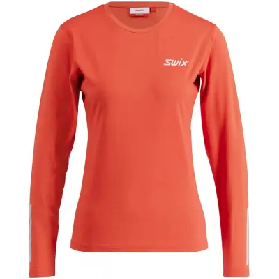 Swix Pace NTS LS Baselayer Top W Dam Röd XL | Långärmad T-shirt