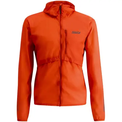 Swix Pace Wind Light Hooded Jacket M Herr Röd XXL | Löparjacka