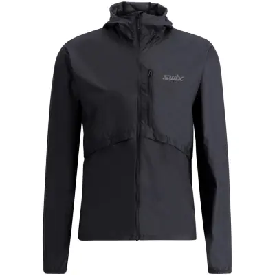 Swix Pace Wind Light Hooded Jacket M Herr Svart S | Löparjacka