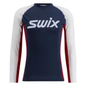 Swix RaceX Classic Long Sleeve M Dark Navy/Bright White