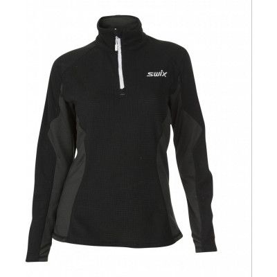 Swix Starlit polo midlayer W Black/White