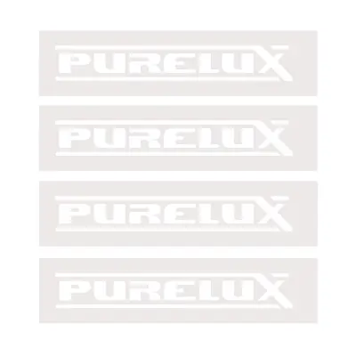 Dekal Purelux White Logo, Small x 4 st