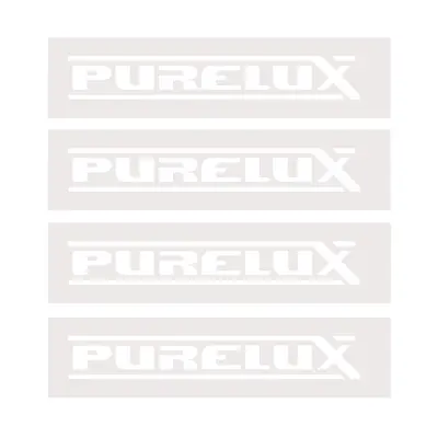 Dekal Purelux White Logo, Large x 4 st
